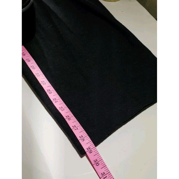 Eileen Fisher Large Charcoal Black Soft 100% Knitted Wool Wide Leg Pull On Pants - Picture 10 of 11